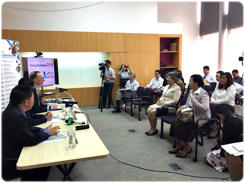 ﻿กรมบังคับคดีร่วมการประชุมเพื่อรับฟังการนำเสนอรายงานผลการประเมิน Ease of Doing Business 2018